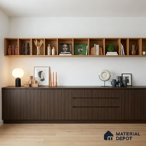 Wooden Look LM 19179 Wales Walnut 8 ft x 4 ft Texture Finish Decorative Laminate - 1 mm | Suitable for TV Unit, Wardrobe, Kitchen Cabinets