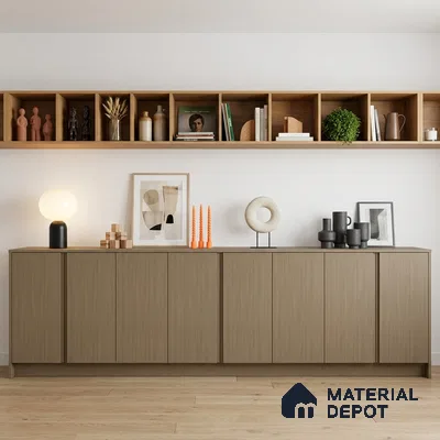 Wooden Look LM 19184 Kiri Pinus 8 ft x 4 ft Texture Finish Decorative Laminate - 1 mm | Suitable for TV Unit, Wardrobe, Kitchen Cabinets