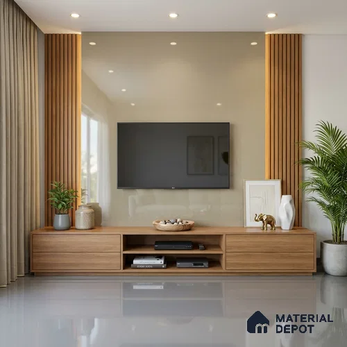 Metallic Look LM 19188 Silk Gold 8 ft x 4 ft Glossy Finish Decorative Laminate - 1 mm | Suitable for TV Unit, Wardrobe, Kitchen Cabinets