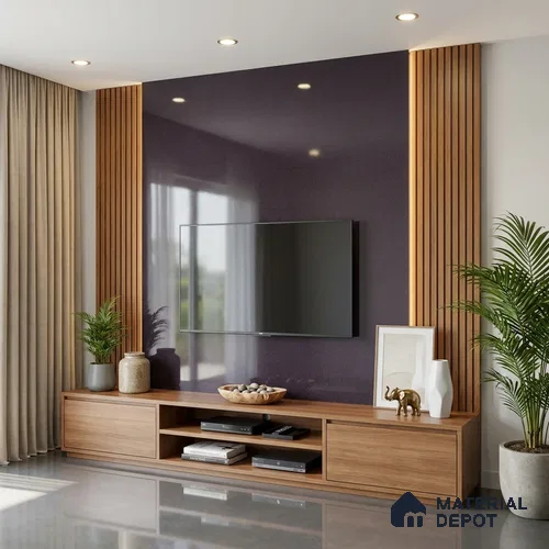 Metallic Look LM 19192 Metallic Purple 8 ft x 4 ft Glossy Finish Decorative Laminate - 1 mm | Suitable for TV Unit, Wardrobe, Kitchen Cabinets