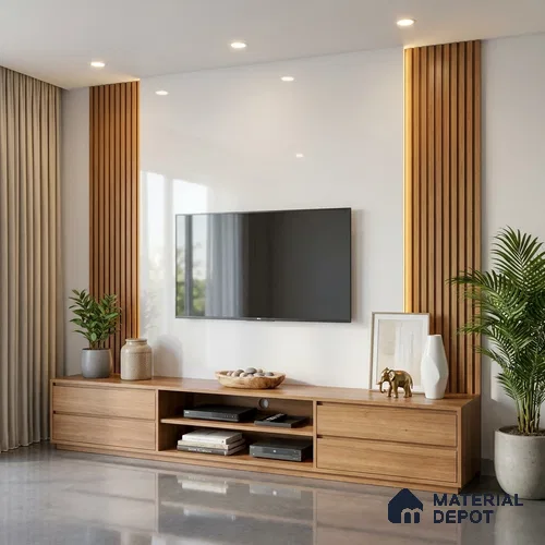 Solid Colors Look LM 19269 Super White 8 ft x 4 ft Glossy Finish Decorative Laminate - 1 mm | Suitable for Living Room, Kitchen, Office