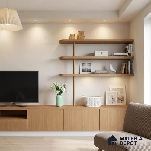 Wooden Look LM 19272 Tropical Oak 8 ft x 4 ft Texture Finish Decorative Laminate - 1 mm | Suitable for TV Unit, Wardrobe, Kitchen Cabinets