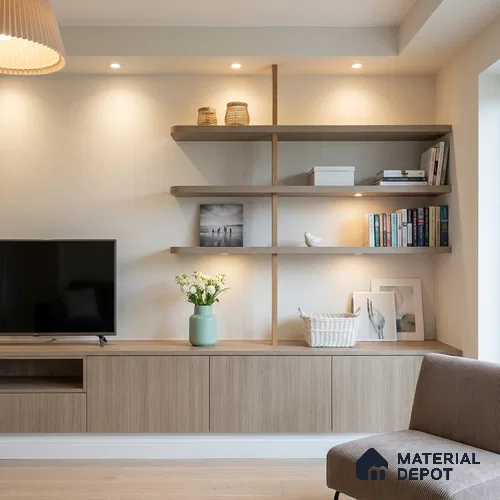 Wooden Look LM 19273 White Oak 8 ft x 4 ft Texture Finish Decorative Laminate - 1 mm | Suitable for TV Unit, Wardrobe, Kitchen Cabinets