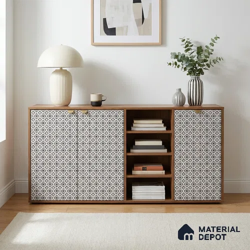 Digital Look LM 19275 Foulard 8 ft x 4 ft Texture Finish Decorative Laminate - 1 mm | Suitable for TV Unit, Wardrobe, Kitchen Cabinets