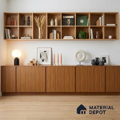 Wooden Look LM 19289 English Juglans 8 ft x 4 ft Texture Finish Decorative Laminate - 1 mm | Suitable for TV Unit, Wardrobe, Kitchen Cabinets