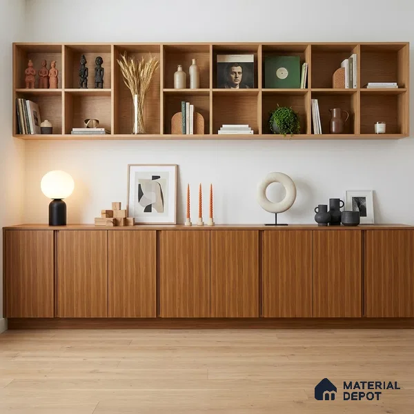 Wooden Look LM 19289 English Juglans 8 ft x 4 ft Texture Finish Decorative Laminate - 1 mm | Suitable for TV Unit, Wardrobe, Kitchen Cabinets