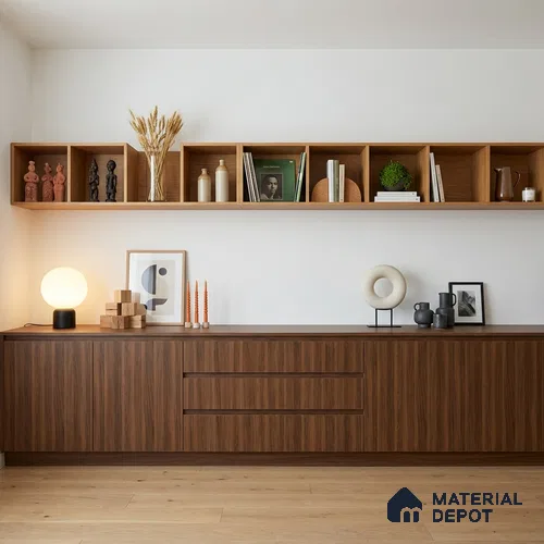 Wooden Look LM 19290 Wattle Juglans 8 ft x 4 ft Texture Finish Decorative Laminate - 1 mm | Suitable for TV Unit, Wardrobe, Kitchen Cabinets