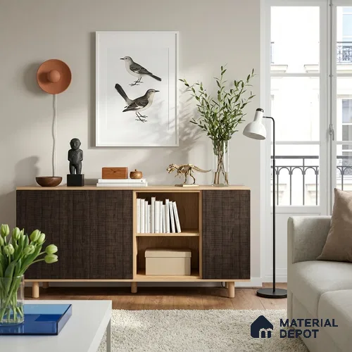 Abstract Look LM 19323 Amazon Wood 8 ft x 4 ft Texture Finish Decorative Laminate - 1 mm | Suitable for TV Unit, Wardrobe, Kitchen Cabinets