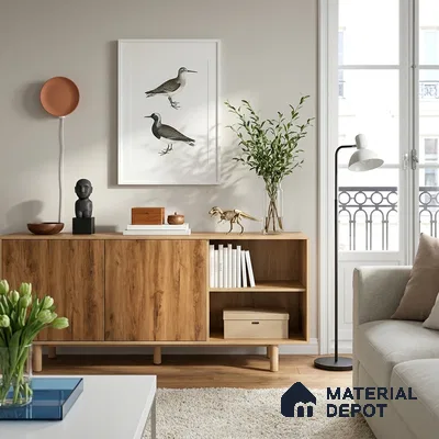 Wooden Look LM 19329 Canadian Pear 8 ft x 4 ft Texture Finish Decorative Laminate - 1 mm | Suitable for TV Unit, Wardrobe, Kitchen Cabinets