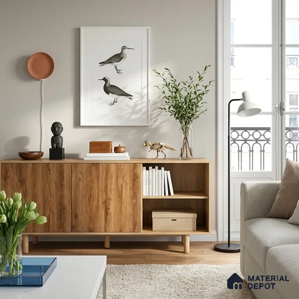 Wooden Look LM 19329 Canadian Pear 8 ft x 4 ft Texture Finish Decorative Laminate - 1 mm | Suitable for TV Unit, Wardrobe, Kitchen Cabinets