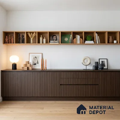 Wooden Look LM 19378 Wales Walnut 8 ft x 4 ft Texture Finish Decorative Laminate - 1 mm | Suitable for TV Unit, Wardrobe, Kitchen Cabinets