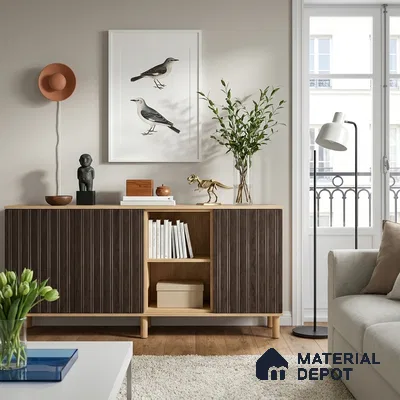 Wooden Look LM 19382 Amazon Wood 8 ft x 4 ft Texture Finish Decorative Laminate - 1 mm | Suitable for TV Unit, Wardrobe, Kitchen Cabinets