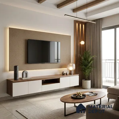 Brown Cane Look LM 20048 8 ft x 4 ft Texture Finish Decorative Laminate - 1 mm | Suitable for TV Unit, Wardrobe, Kitchen Cabinets