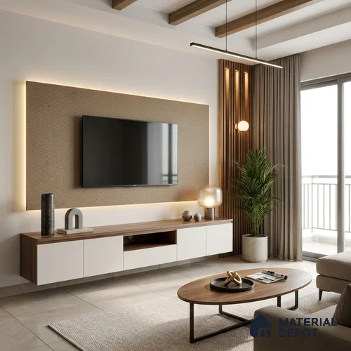 Brown Cane Look LM 20048 8 ft x 4 ft Texture Finish Decorative Laminate - 1 mm | Suitable for TV Unit, Wardrobe, Kitchen Cabinets