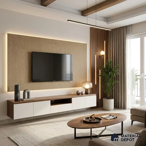 Beige Cane Look LM 20052 8 ft x 4 ft Texture Finish Decorative Laminate - 1 mm | Suitable for TV Unit, Wardrobe, Kitchen Cabinets
