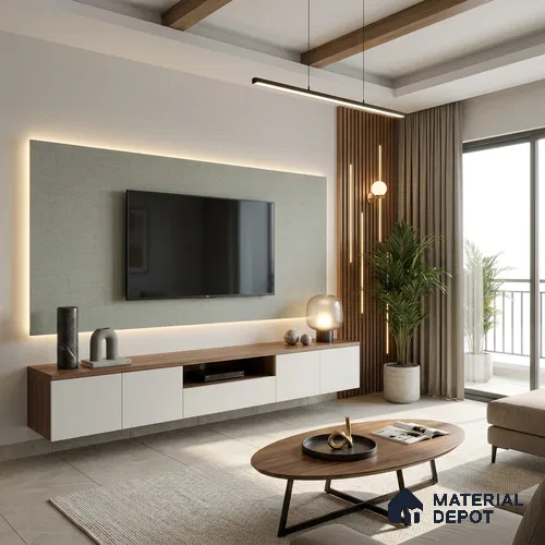 Grey Cane Look LM 20054 8 ft x 4 ft Texture Finish Decorative Laminate - 1 mm | Suitable for TV Unit, Wardrobe, Kitchen Cabinets