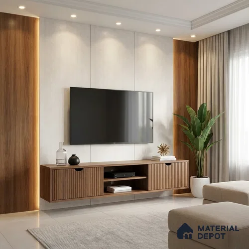 Light Beige Solid Colors Look LM 20058 8 ft x 4 ft Matte Finish Decorative Laminate - 1 mm | Suitable for Living Room, Kitchen, Office