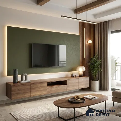 Beige Textured Solid Look LM 20063 8 ft x 4 ft Texture Finish Decorative Laminate - 1 mm | Suitable for TV Unit, Wardrobe, Kitchen Cabinets