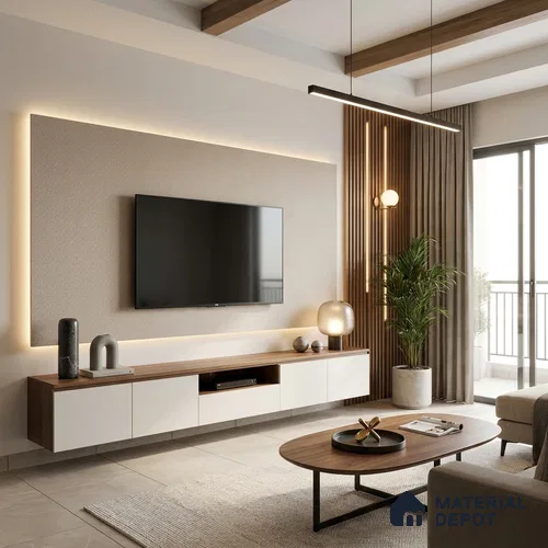 Brown Cane Look LM 20065 8 ft x 4 ft Texture Finish Decorative Laminate - 1 mm | Suitable for TV Unit, Wardrobe, Kitchen Cabinets