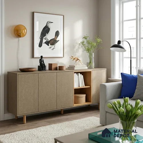 Brown Cane Look LM 20069 8 ft x 4 ft Texture Finish Decorative Laminate - 1 mm | Suitable for TV Unit, Wardrobe, Kitchen Cabinets