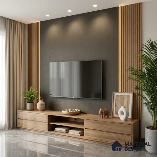 Brown Textured Solid Look LM 20070 8 ft x 4 ft Texture Finish Decorative Laminate - 1 mm | Suitable for TV Unit, Wardrobe, Kitchen Cabinets