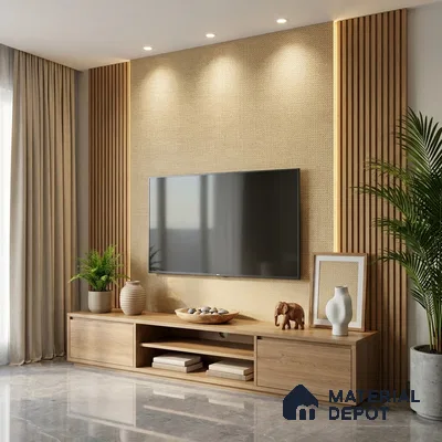Brown Cane Look LM 20085 8 ft x 4 ft Texture Finish Decorative Laminate - 1 mm | Suitable for TV Unit, Wardrobe, Kitchen Cabinets