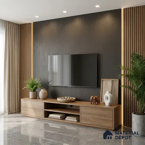 Brown Textured Solid Look LM 20086 8 ft x 4 ft Texture Finish Decorative Laminate - 1 mm | Suitable for TV Unit, Wardrobe, Kitchen Cabinets