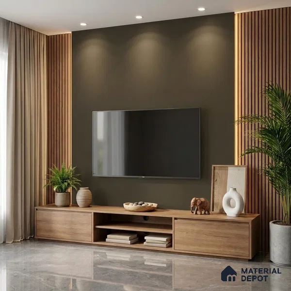 Brown Textured Solid Look LM 20122 8 ft x 4 ft Texture Finish Decorative Laminate - 1 mm | Suitable for TV Unit, Wardrobe, Kitchen Cabinets