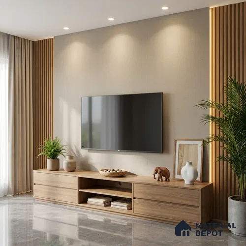 Grey Fabric Look LM 20985 8 ft x 4 ft Texture Finish Decorative Laminate - 1 mm | Suitable for TV Unit, Wardrobe, Kitchen Cabinets