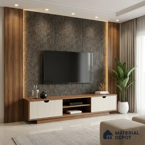 Patterned Look LM 21000 8 ft x 4 ft Matte Finish Decorative Laminate - 1 mm | Suitable for Bedroom, TV Unit, Wardrobe