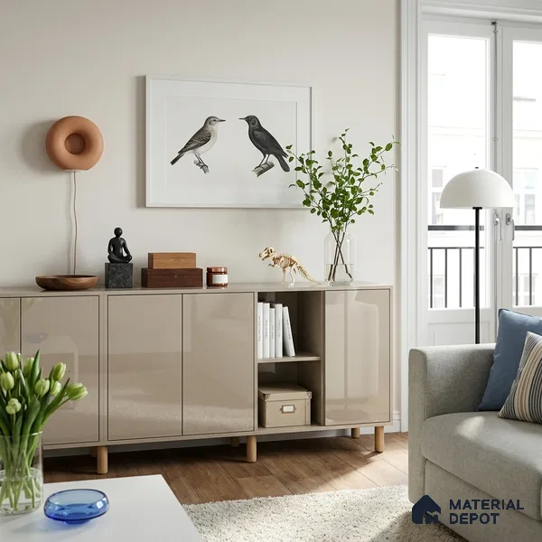 Brown Sparkle Look LM 23260 Milky Way 8 ft x 4 ft High Gloss Finish 6H Anti Scratch Acrylic Laminate - 1.5 mm | Suitable for Kitchen Cabinet, TV Unit, Wardrobe