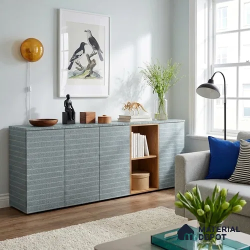 Blue Digital, Fabric Look LM 23623 8 ft x 4 ft Texture Finish Decorative Laminate - 1 mm | Suitable for TV Unit, Wardrobe, Kitchen Cabinets