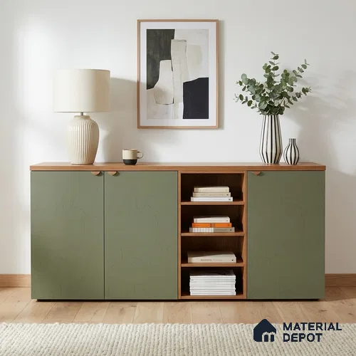 Fortnum & Mason Textured Solid Look WP 8 912 8 ft x 4 ft Texture Finish Decorative Laminate - 1 mm | Suitable for TV Unit, Wardrobe, Kitchen Cabinets
