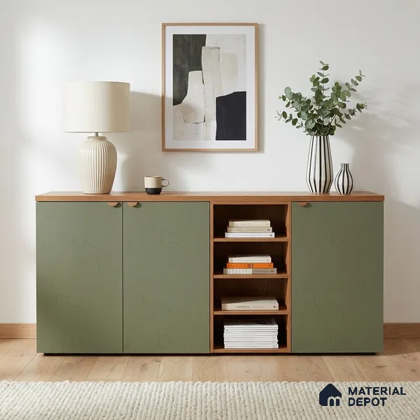 Fortnum & Mason Textured Solid Look WP 8 912 8 ft x 4 ft Texture Finish Decorative Laminate - 1 mm | Suitable for TV Unit, Wardrobe, Kitchen Cabinets