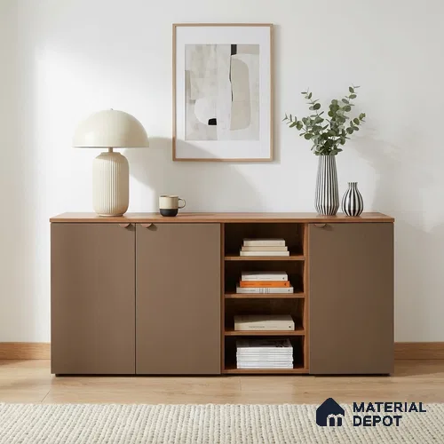 Sandrift Textured Solid Look WP 5 903 8 ft x 4 ft Texture Finish Decorative Laminate - 1 mm | Suitable for TV Unit, Wardrobe, Kitchen Cabinets