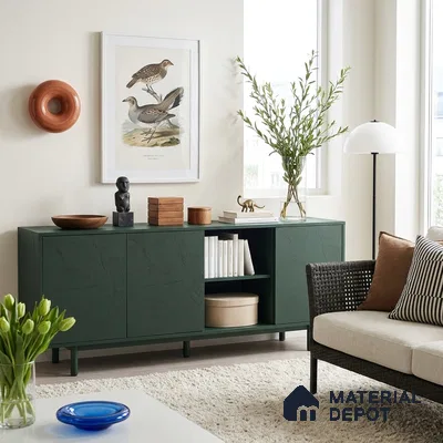 Textured Solid Look Turkish Blue WP 7 910 8 ft x 4 ft Texture Finish Decorative Laminate - 1 mm | Suitable for TV Unit, Wardrobe, Kitchen Cabinets