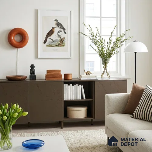 Textured Solid Look Light Brown WP 7 938 8 ft x 4 ft Texture Finish Decorative Laminate - 1 mm | Suitable for TV Unit, Wardrobe, Kitchen Cabinets