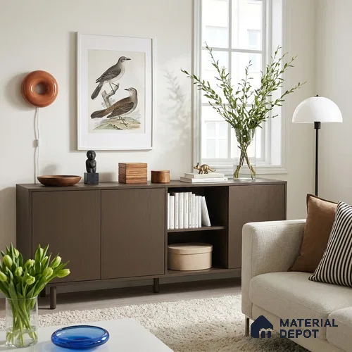 Light Brown Solid Colors Look WP 1 938 8 ft x 4 ft Texture Finish Decorative Laminate - 1 mm | Suitable for TV Unit, Wardrobe, Kitchen Cabinets