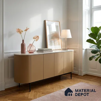 Pale Goldenrod Cane Look WP 33 904 8 ft x 4 ft Texture Finish Decorative Laminate - 1 mm | Suitable for TV Unit, Wardrobe, Kitchen Cabinets