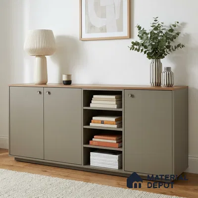 Pearl Grey Cane Look WP 33 503 8 ft x 4 ft Texture Finish Decorative Laminate - 1 mm | Suitable for TV Unit, Wardrobe, Kitchen Cabinets