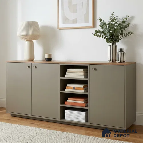 Pearl Grey Cane Look WP 33 503 8 ft x 4 ft Texture Finish Decorative Laminate - 1 mm | Suitable for TV Unit, Wardrobe, Kitchen Cabinets