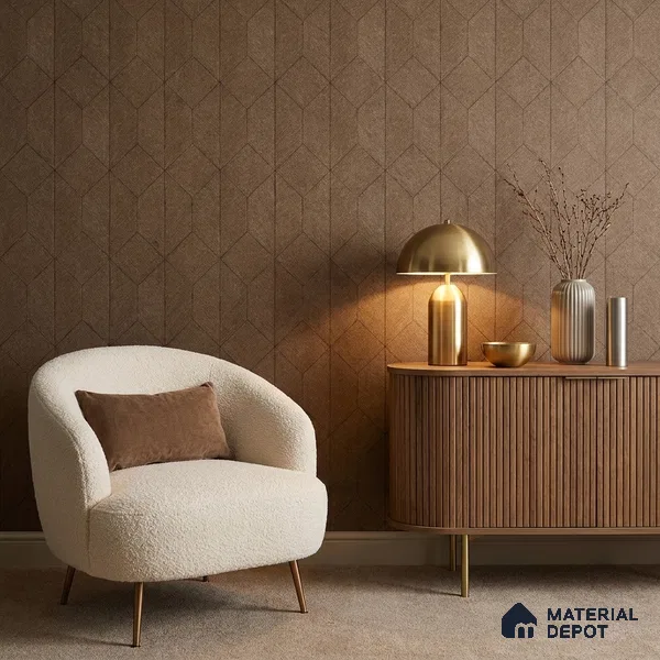2101 - 4 | 10 Meter x 21 Inches Fabric Look Wallpaper - 57.41 Sq. Ft.