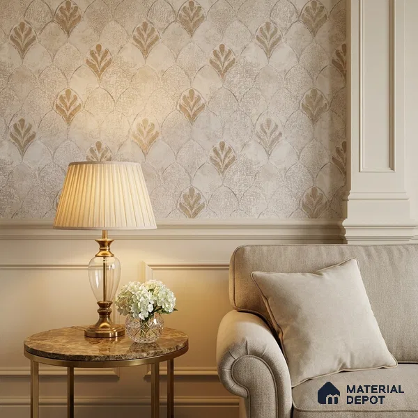 2107 -2 | 10 Meter x 21 Inches Patterned Look Wallpaper - 57.41 Sq. Ft.
