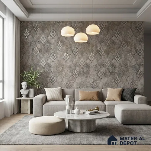 2107 -5 | 10 Meter x 21 Inches Patterned Look Wallpaper - 57.41 Sq. Ft.