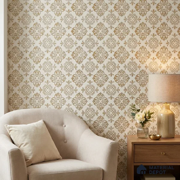 2113 -2 | 10 Meter x 21 Inches Patterned Look Wallpaper - 57.41 Sq. Ft.