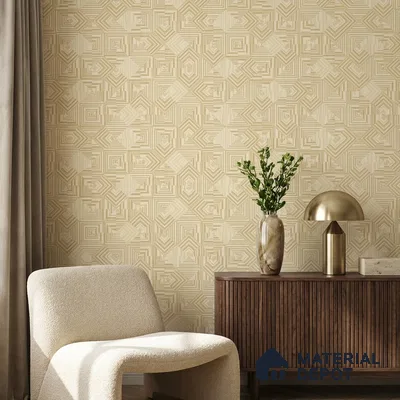 88530-4 | Golden Yellow Diamond Grid Texture PVC Patterned Wallpaper - 5 Meter x 42 Inch, 57.41 Sq. Ft. (Min. 15% Wastage)