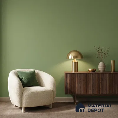 88536-2 | Green Smooth Matte PVC Textured Wallpaper - 5 Meter x 42 Inch, 57.41 Sq. Ft. (Min. 15% Wastage)