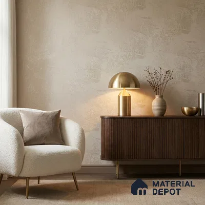 Z1005-2 | Taupe Weathered Plaster PVC Textured Wallpaper - 10 Meter x 21 Inch, 57 Sq. Ft. (Min. 15% Wastage)