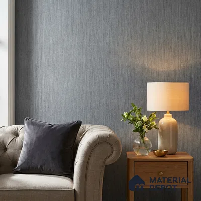 Z1002-8 | Grey Vertical Brushed PVC Textured Wallpaper - 10 Meter x 21 Inch, 57 Sq. Ft. (Min. 15% Wastage)