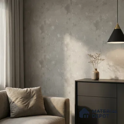 Z1000-9 | Grey Rough Plaster PVC Textured Wallpaper - 10 Meter x 21 Inch, 57 Sq. Ft. (Min. 15% Wastage)